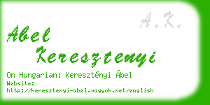 abel keresztenyi business card
